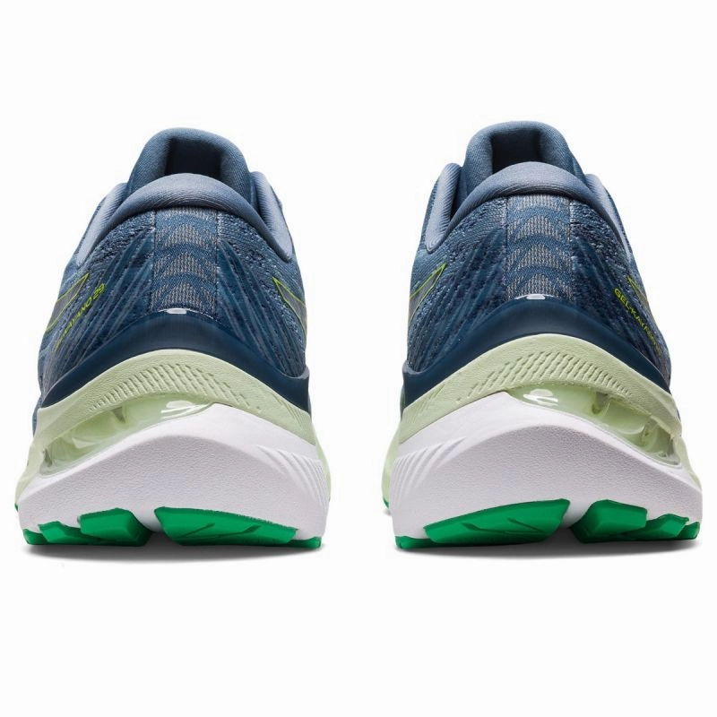1011B440 Asics Men's GEL-KAYANO 29 -STEEL BLUE/LIME ZEST 12 - Like New Cheap Running Shoes Asics