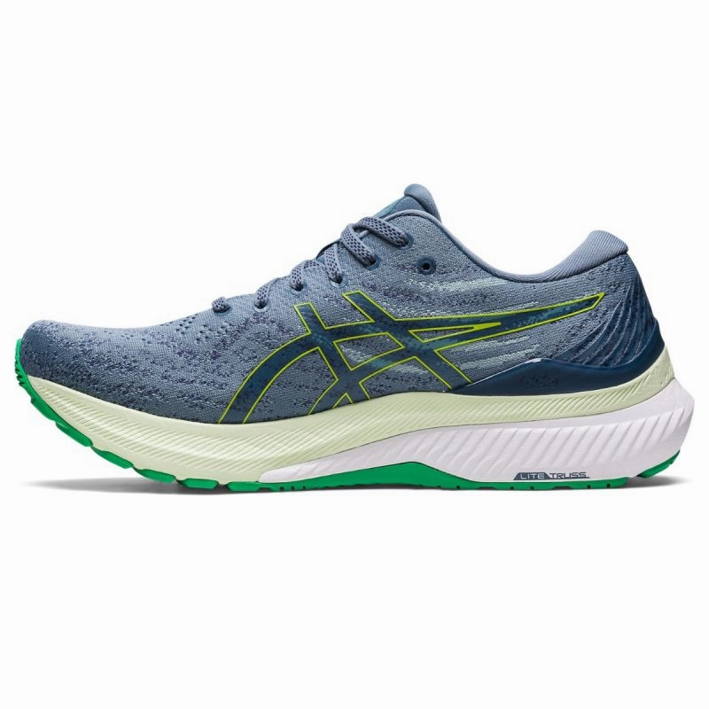 Asics Running Shoes Sale 1011B440 Asics Men's GEL-KAYANO 29 -STEEL BLUE/LIME ZEST 12 - Like New