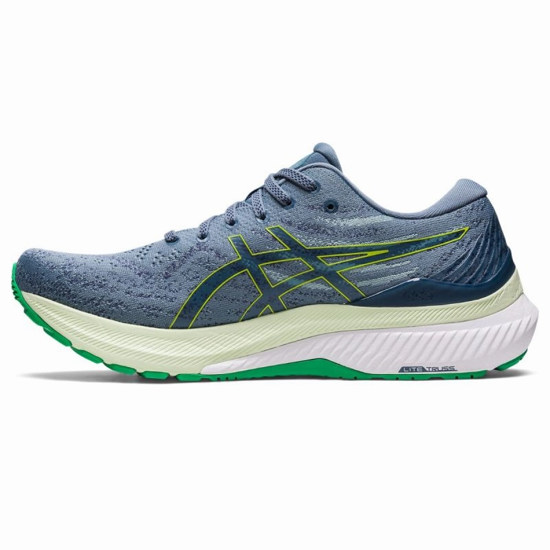 1011B440 Asics Men's GEL-KAYANO 29 -STEEL BLUE/LIME ZEST 8M - Like New Asics Court Shoes For Pickleball