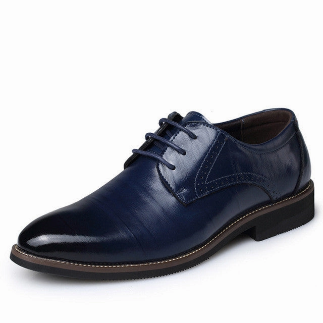 Casual Shoes 2017 New High Quality Genuine Leather Men Brogues Shoes Lace-Up Bullock Business Dress Men Oxfords Shoes Male Formal Shoes