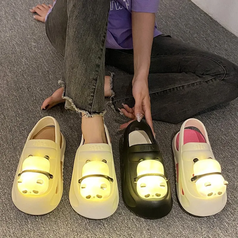Tasman Ii Slippers 2024 Cute Slipper With Panda Lamp Summer Sandales Femme Light Funny Woman Slippers Shoes Women