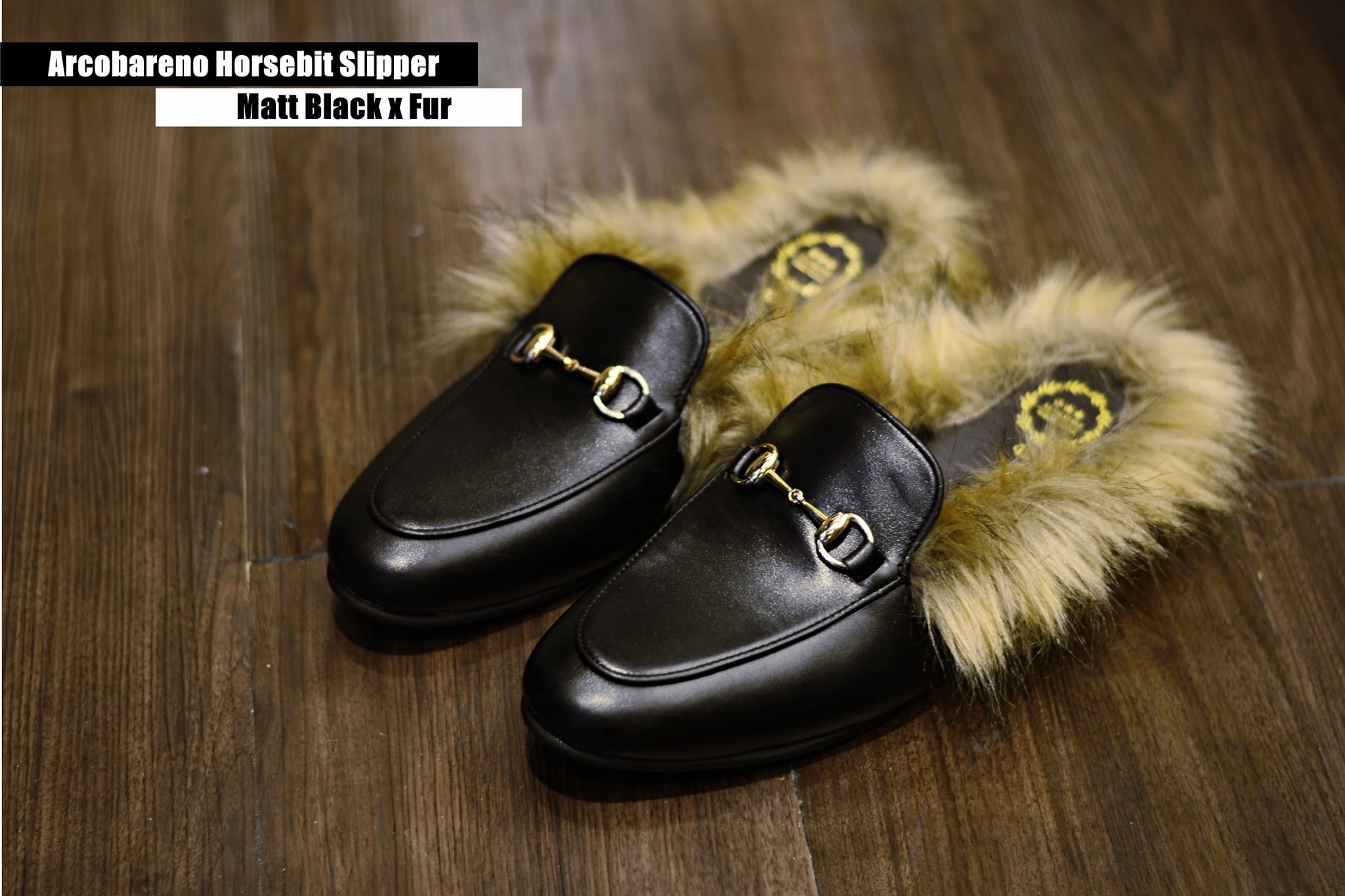 Dorothy Slippers 701 Arcobareno HorseBit Slipper MattBlack Fur