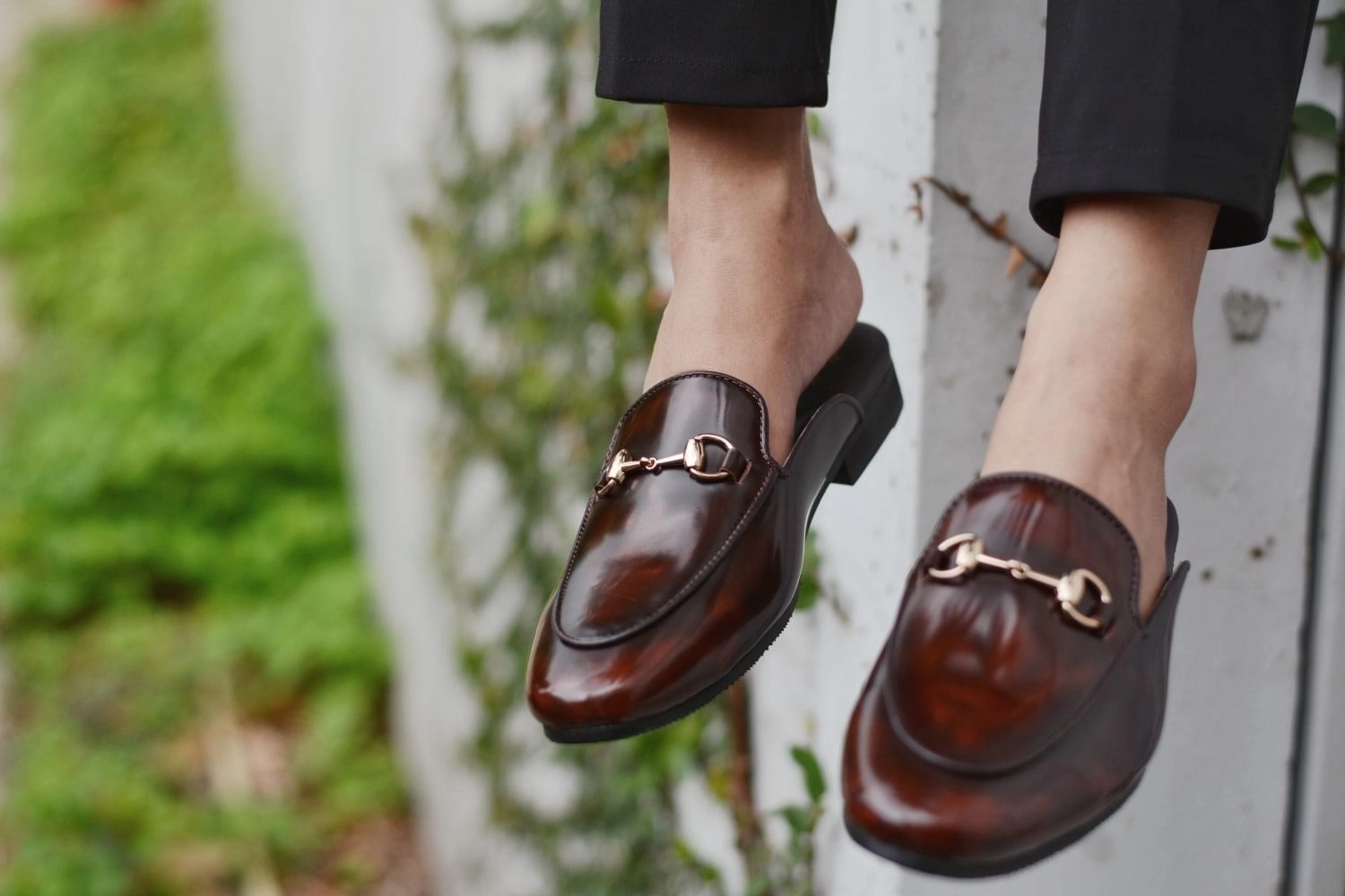 Deer Stag Slippers 701 Slipper Horsebit Burgundy