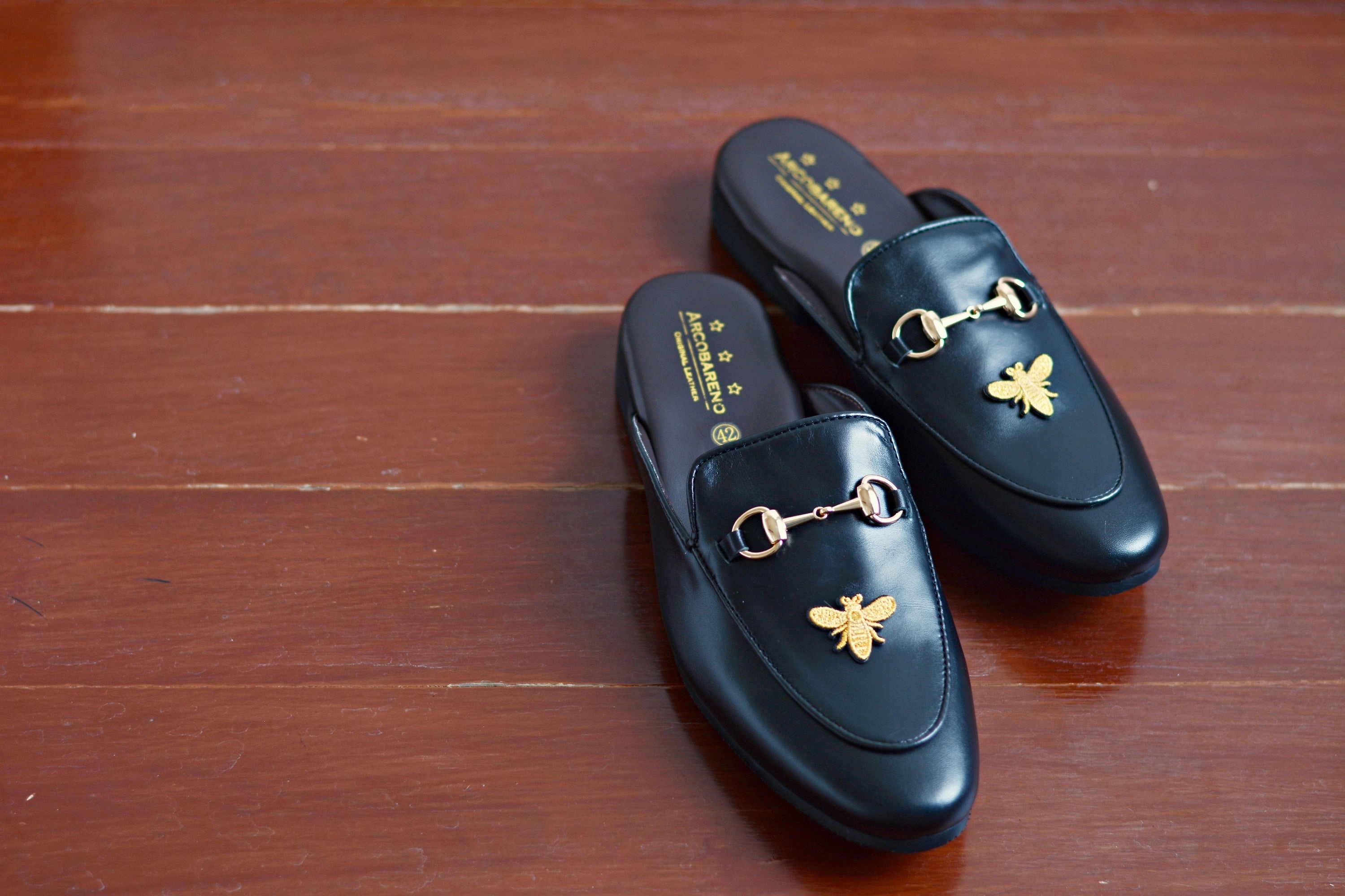 701 Slipper Horsebit Embroidery Bamboo Slippers