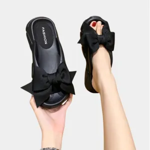 Abby - Elegante damesslippers met lint Vinny Ugg Platform Slippers