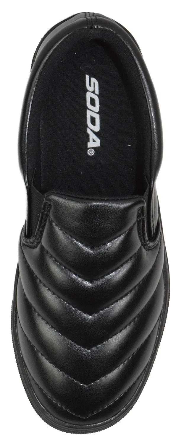 ACORN-G Black Soda Loafers Pointed