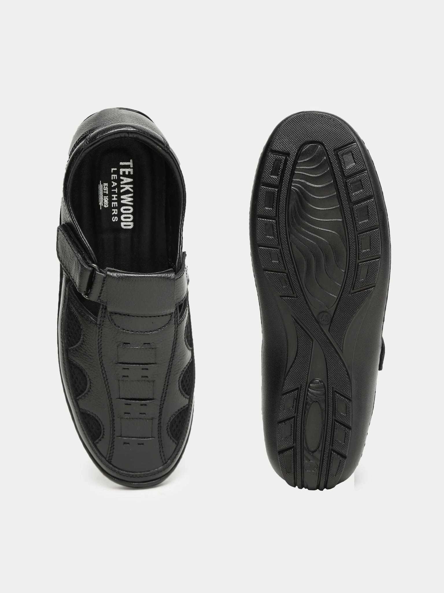 Men Black Solid Shoe-Style Sandals Sandals With The Bow