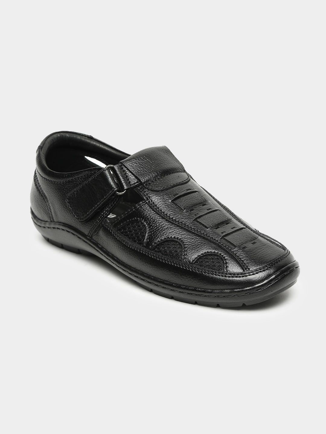 Balenciaga Sandals Men Black Solid Shoe-Style Sandals