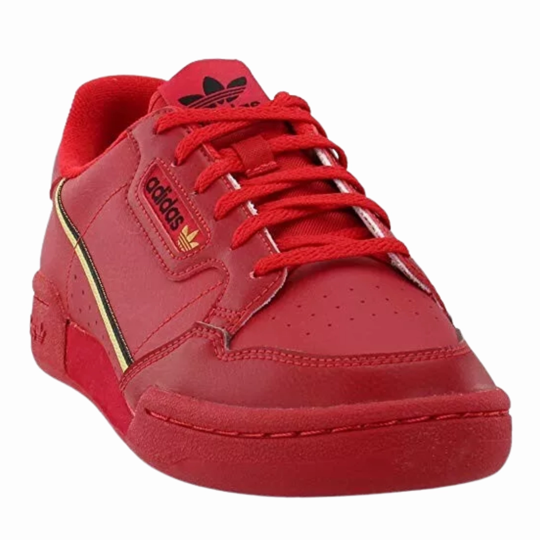 Adidas Waffle Shoes Adidas - Kid's Continental 80 J 'Scarlet' - Scarlet / Gold Metallic / Core Black