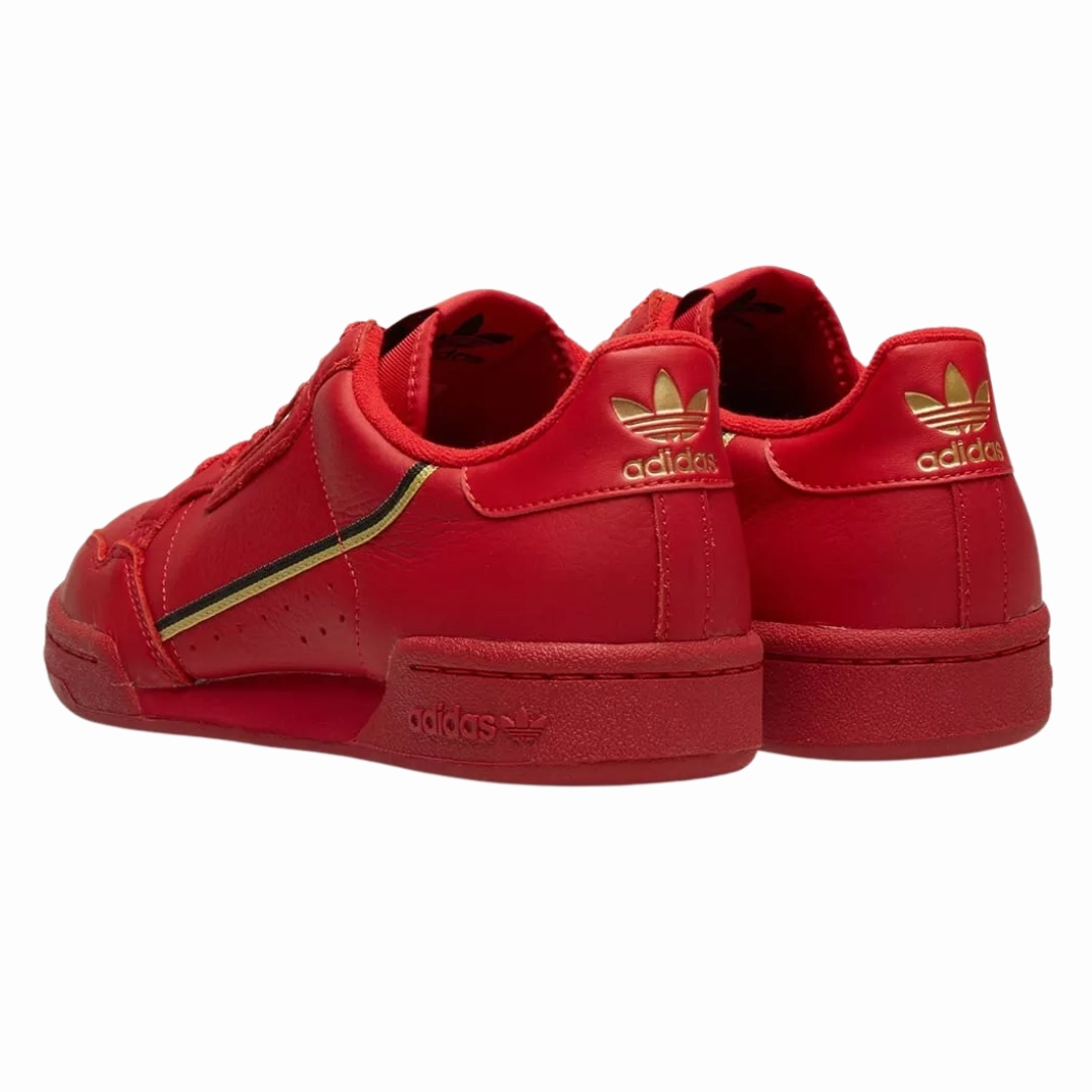 Adidas - Kid's Continental 80 J 'Scarlet' - Scarlet / Gold Metallic / Core Black Monsters Inc Adidas Shoes