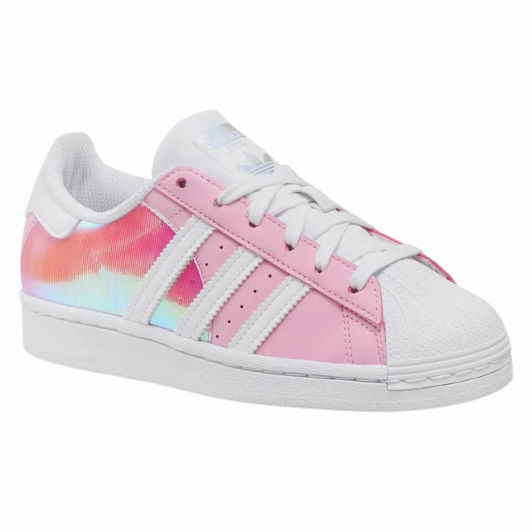 Adidas - Kid's Superstar J 'Pink Iridescent' - Supplier Colour / Supplier Colour / Cloud White Adidas Crazy 8 Shoes