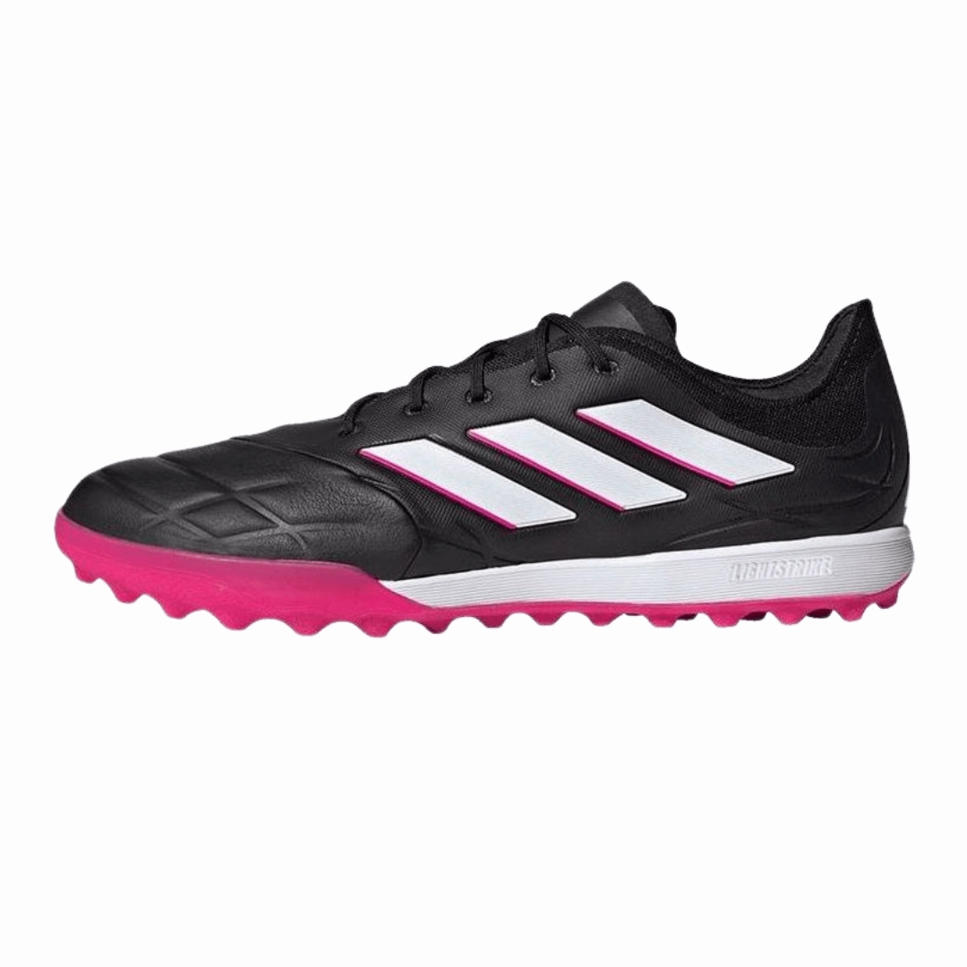 Adidas Skateboard Shoes Adidas - Men's Copa Pure.1 TF 'Own Your Football Pack' - Core Black / Zero Metallic / Team Shock Pink