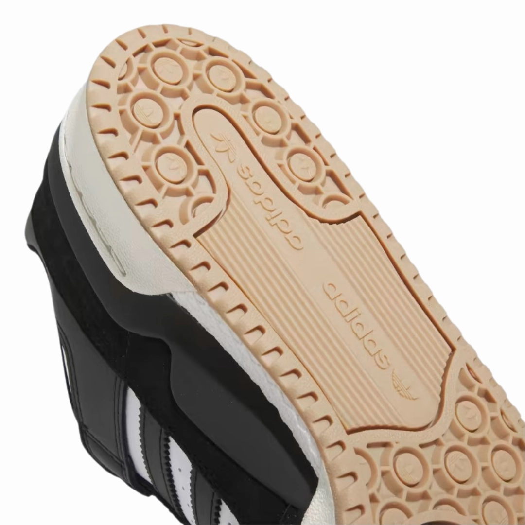 Adidas Rider Shoes Adidas - Men's Forum Low 'Black White Gum' - Core Black / Cloud White / Cream White