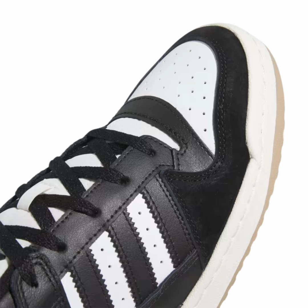 Adidas - Men's Forum Low 'Black White Gum' - Core Black / Cloud White / Cream White Adidas Samba Vegan Shoes