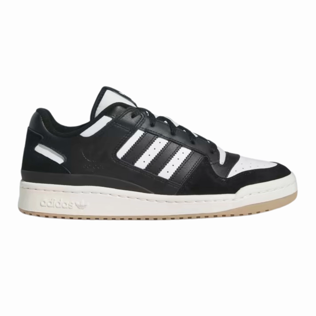 Adidas - Men's Forum Low 'Black White Gum' - Core Black / Cloud White / Cream White Soccer Adidas Turf Shoes