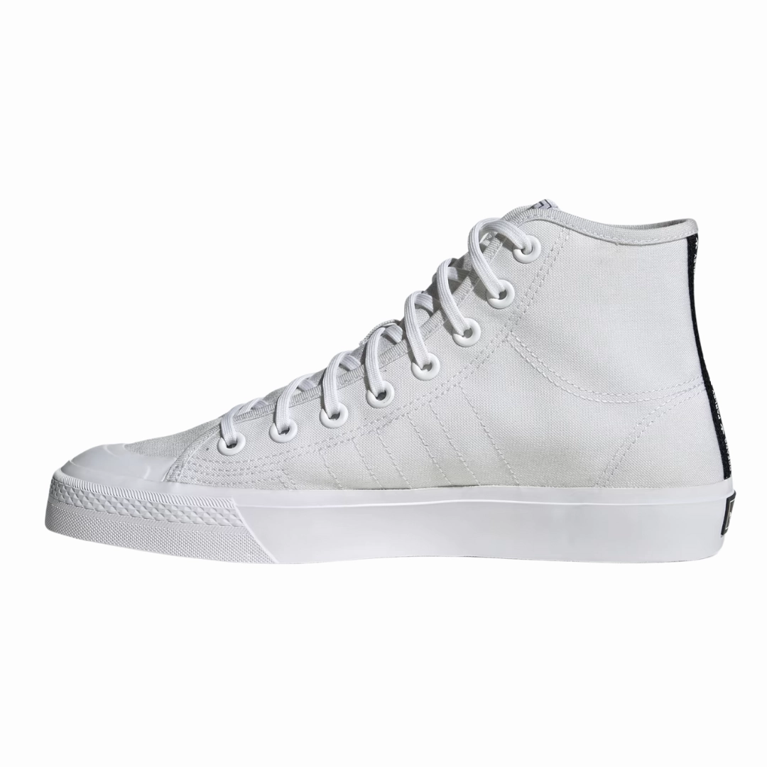 Adidas - Men's Nizza Hi 'White Black' - Cloud White / Cloud White / Core Black Glow In Dark Adidas Shoes