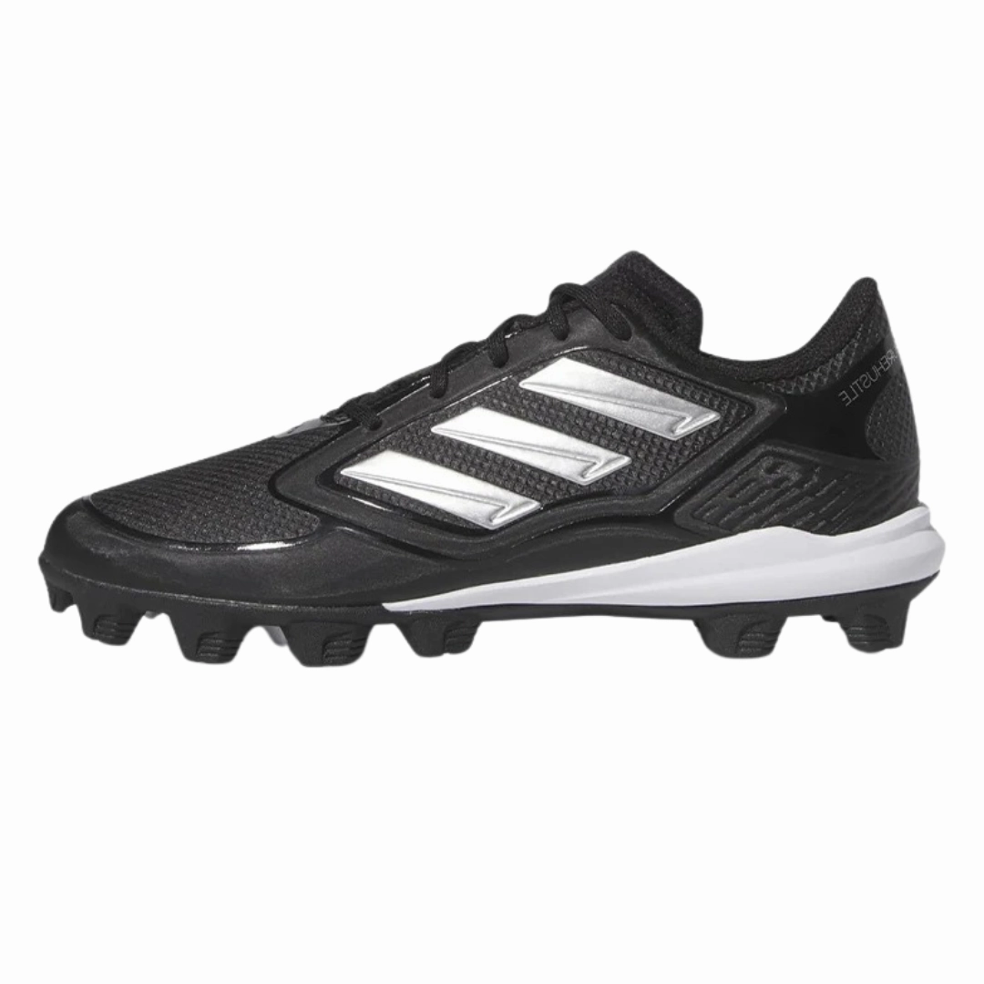 Palace Adidas Shoes Adidas - Men's PureHustle 3 MD 'Black Silver Metallic' - Core Black / Silver Metallic / Silver Metallic