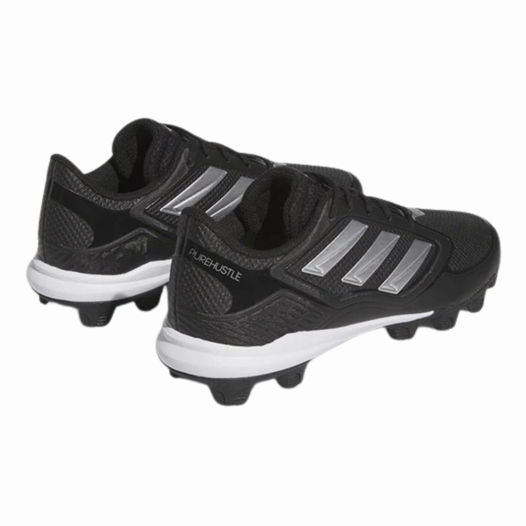 Adidas Lite Racer Adapt Running Shoe Adidas - Men's PureHustle 3 MD 'Black Silver Metallic' - Core Black / Silver Metallic / Silver Metallic