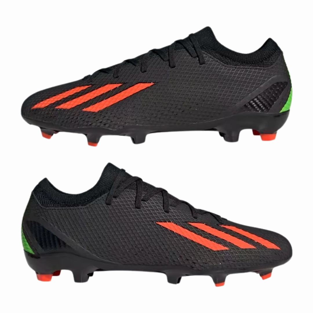 Adidas Soccer Shoes Indoor Adidas - Men's X Speedportal.3 FG 'Black Solar Red' - Core Black / Solar Red / Team Solar Green