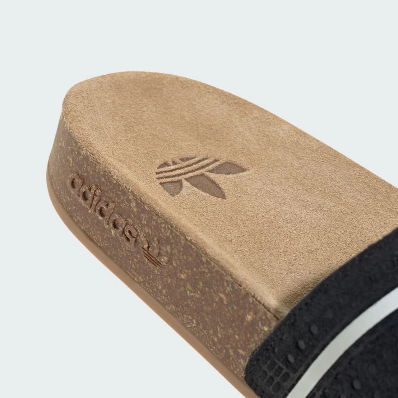 Adidas Adilette Cork Suede Slide Black Evening Sandals