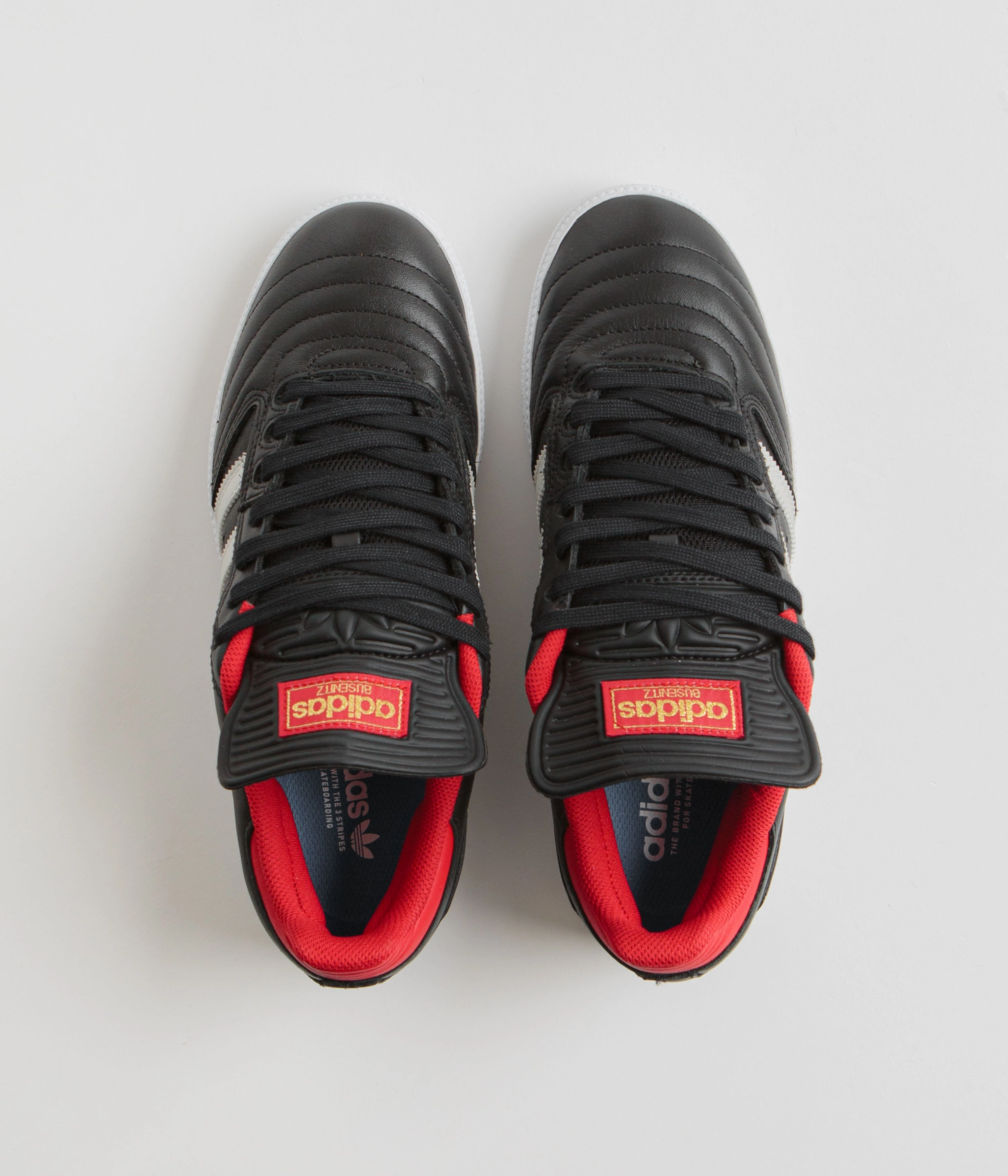 Turf Soccer Shoes Adidas Adidas Busenitz Shoes - Core Black / Zero Metallic / Better Scarlet