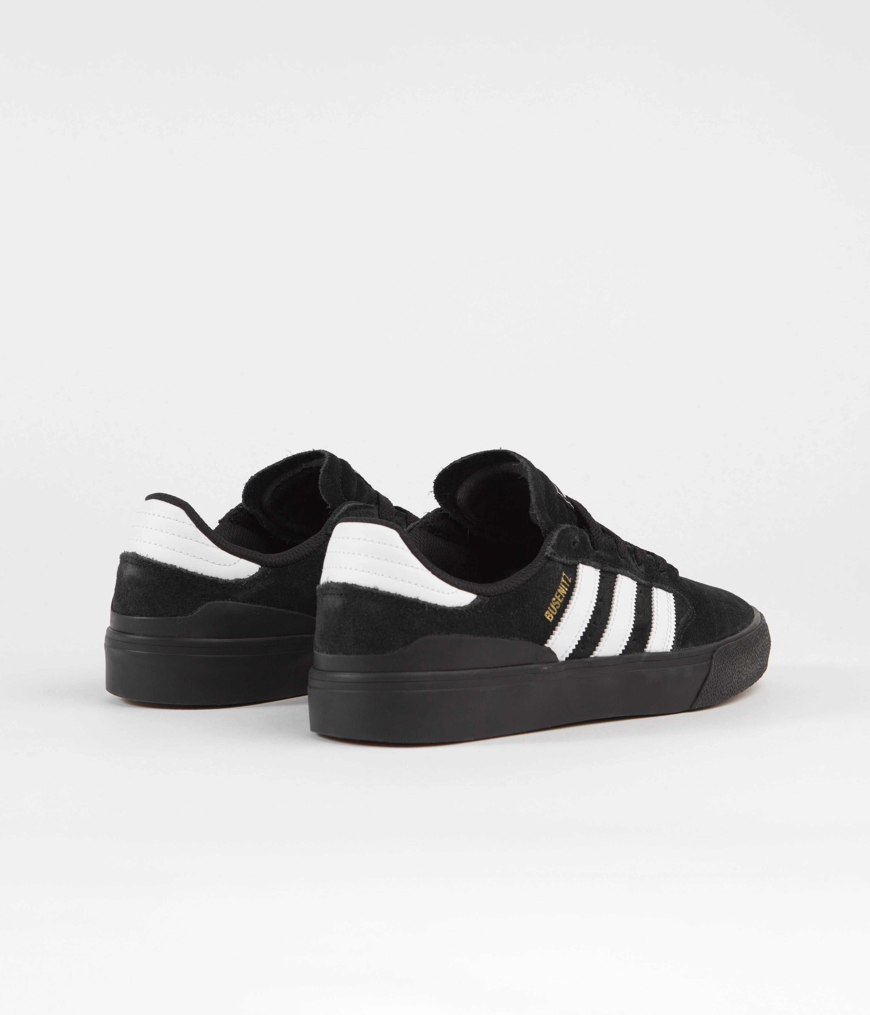 Adidas Velcro Shoes Adidas Busenitz Vulc II Shoes - Core Black / FTWR White / Gold Metallic