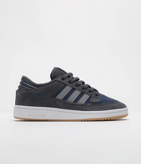Adidas Centennial 85 Low ADV Shoes - Carbon / Grey Three / Collegiate Navy Leather Adidas Shoes