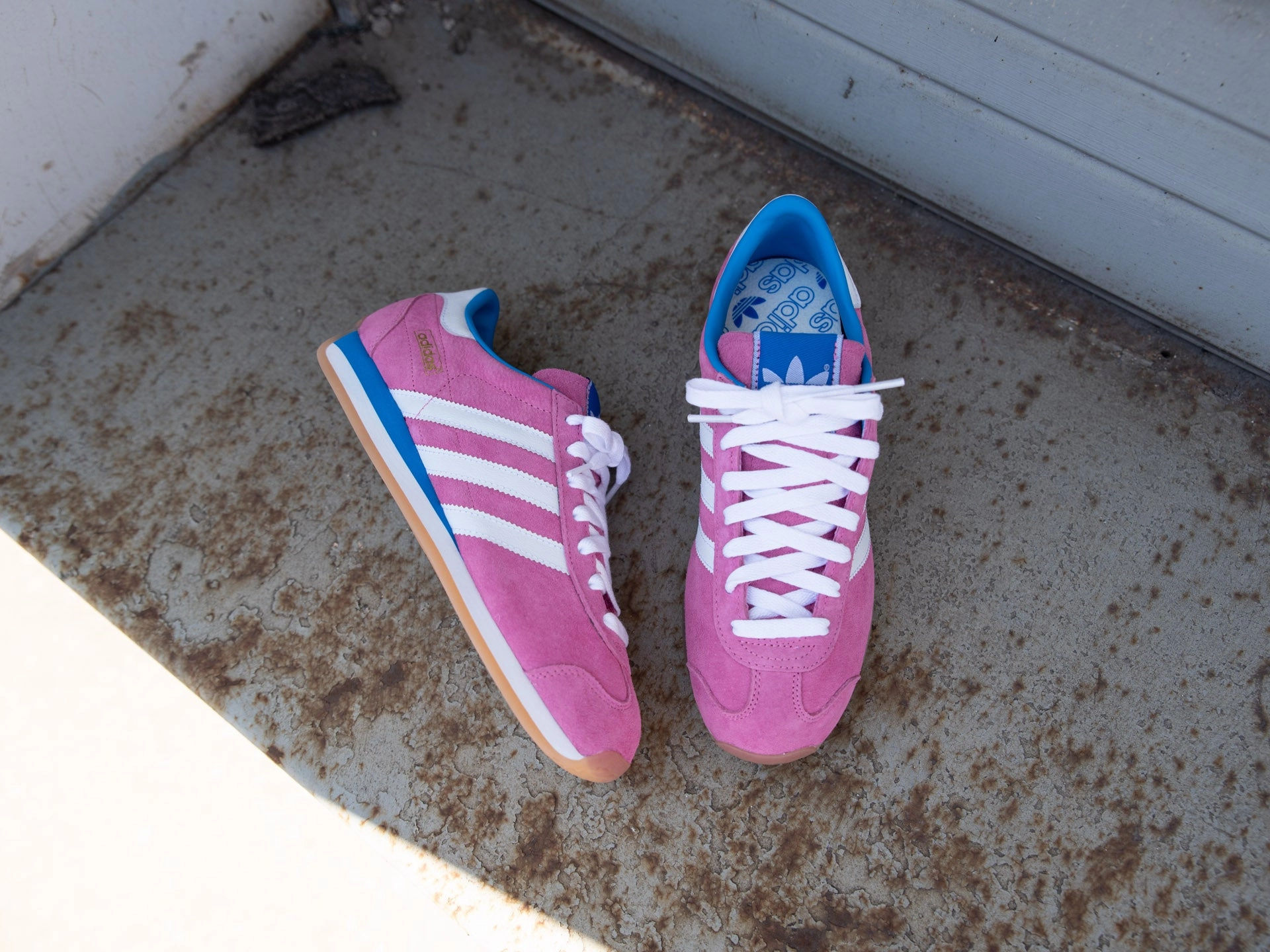 Adidas Shoes Soccer Indoor Adidas Country Japan 'Pink Fusion/Bright Blue'
