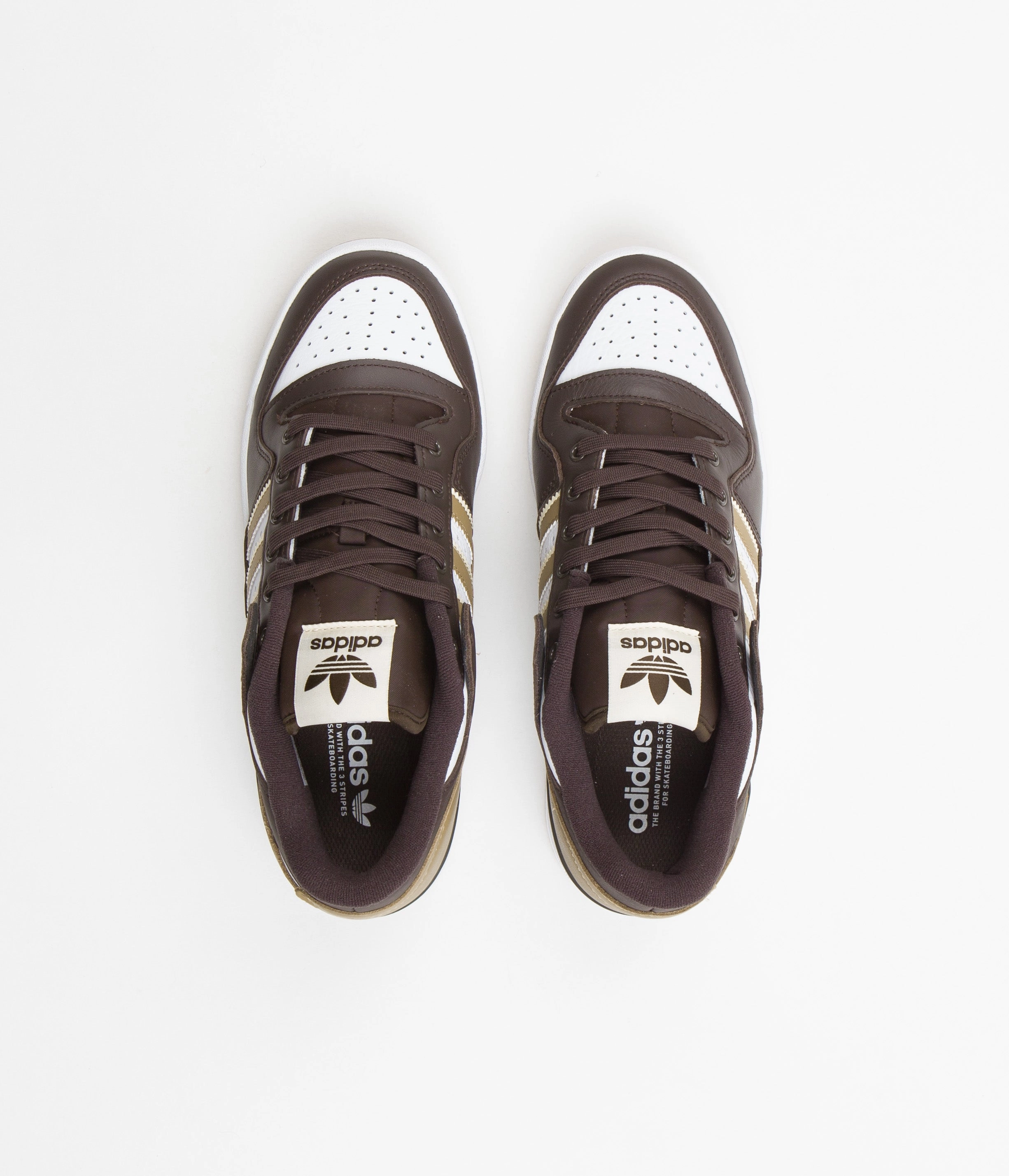 Adidas Flowboost Shoes Adidas Forum 84 Low ADV Shoes - Dark Brown / Ecru Tint / Cloud White