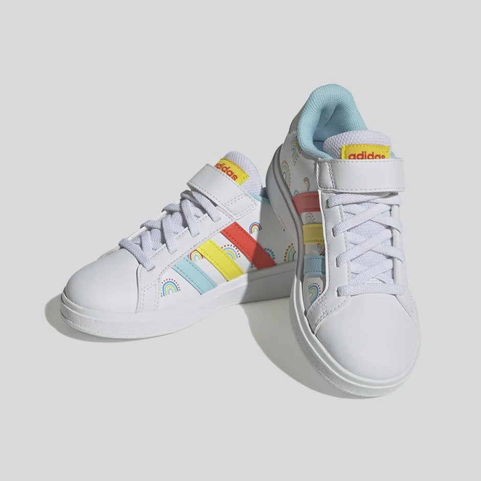 ADIDAS GRAND COURT SUSTAINABLE LIFESTYLE COURT ELASTIC LACE AND TOP STRAP  - GY2457 Adidas Football Soccer Shoes