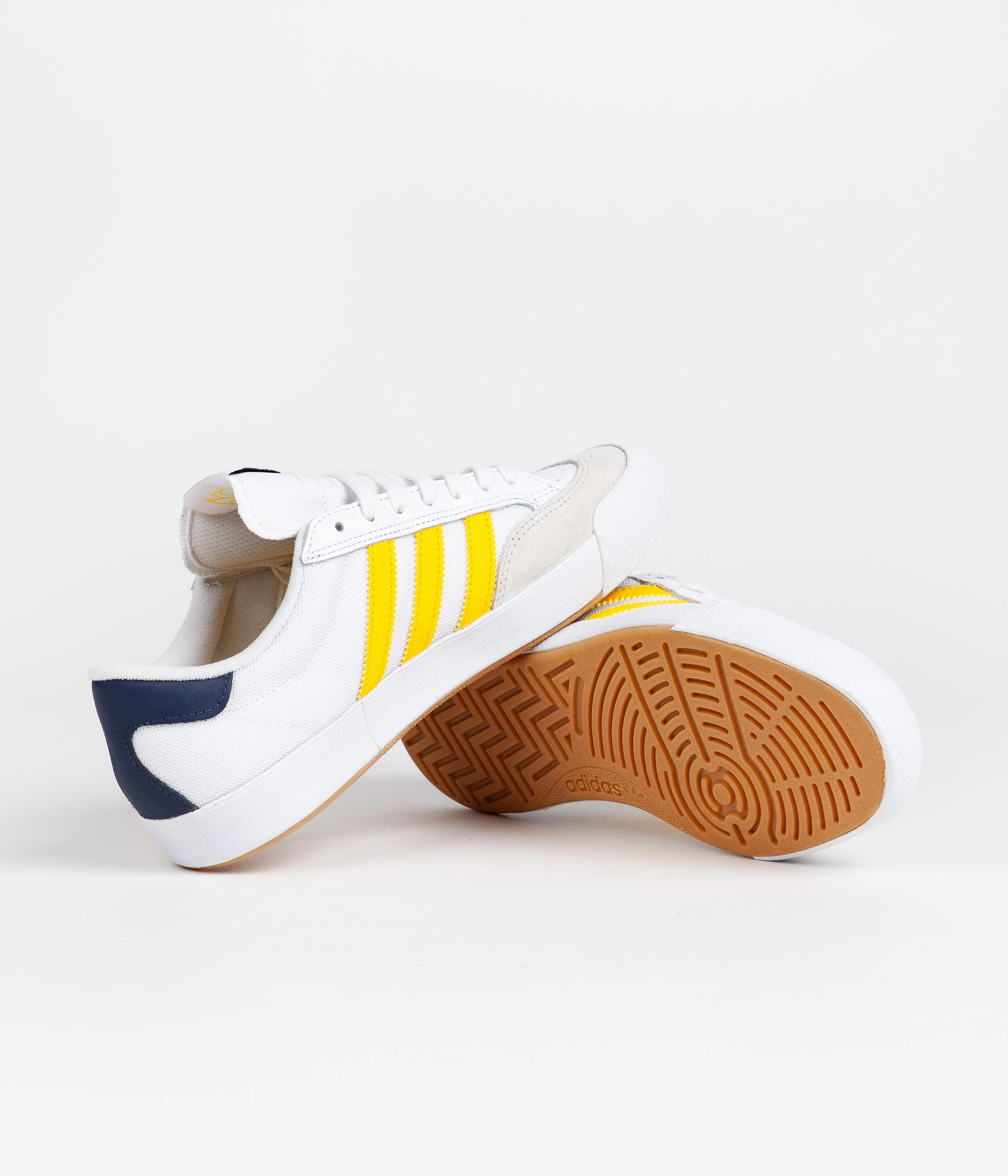 Adidas Nora Shoes - FTWR White / Bold Gold / Collegiate Navy Adidas Shoes Platform