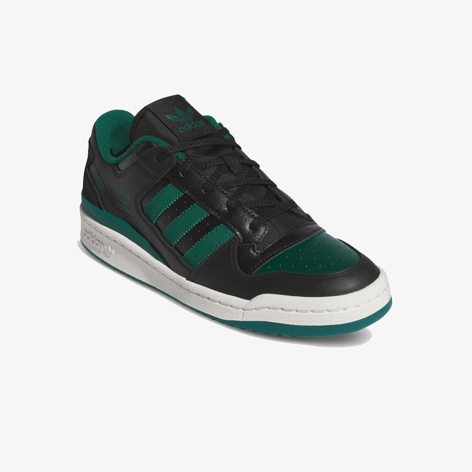 Adidas Strap Shoes Adidas Originals | FORUM LOW CL  { CORE BLACK/COLLEGIATE GREEN/CLOUD WHITE