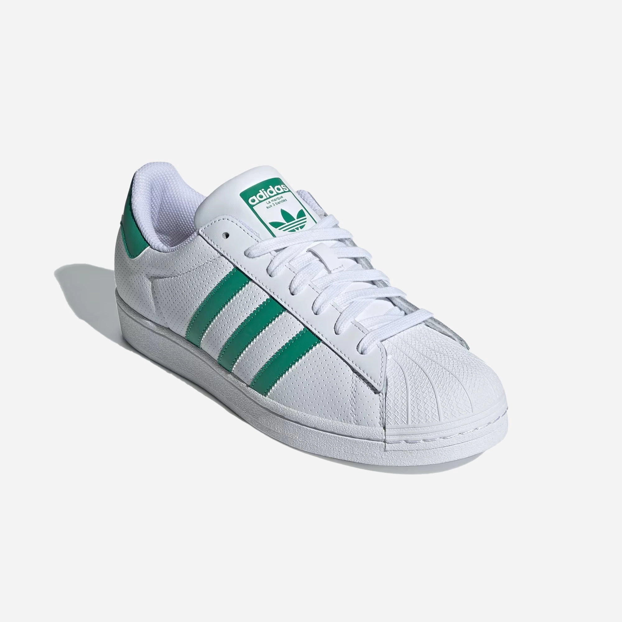 New Adidas Running Shoes Adidas Originals | SUPERSTAR  { CLOUD WHITE / SEMI COURT GREEN / OFF WHITE
