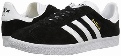 Adidas Originals Men's Gazelle Lace-up Sneaker,Black/White/Gold Met.,9 M US Shoes Futsal Adidas