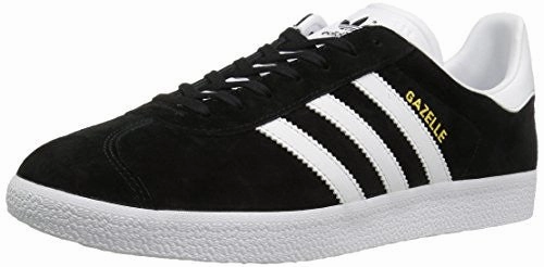 Adidas Originals Men's Gazelle Lace-up Sneaker,Black/White/Gold Met.,9 M US Adidas Response Running Shoes