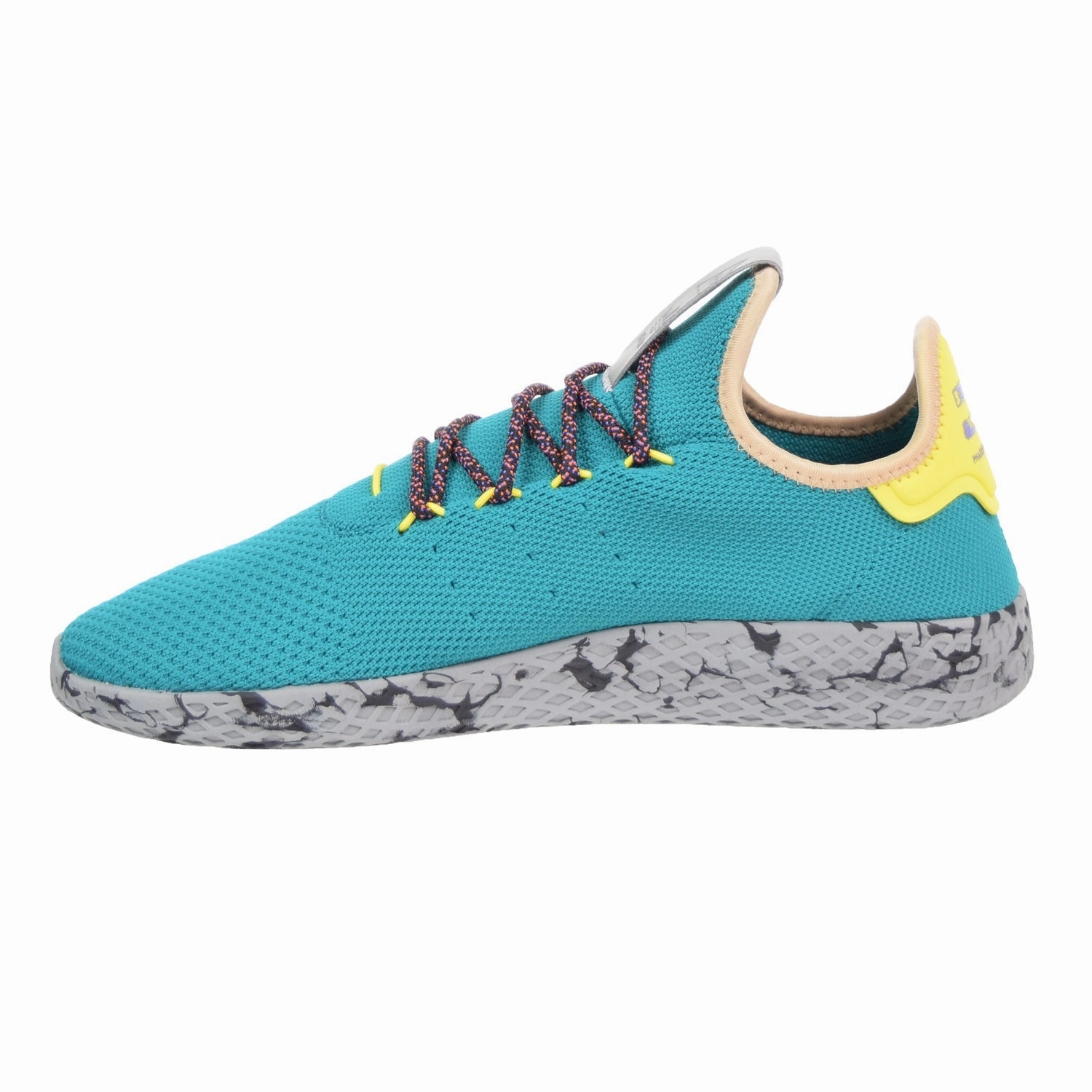 Adidas Pharrell Williams Tennis HU Men's Shoes Teal/Frozen Yellow/Grey Marble Adidas Slide On Shoes