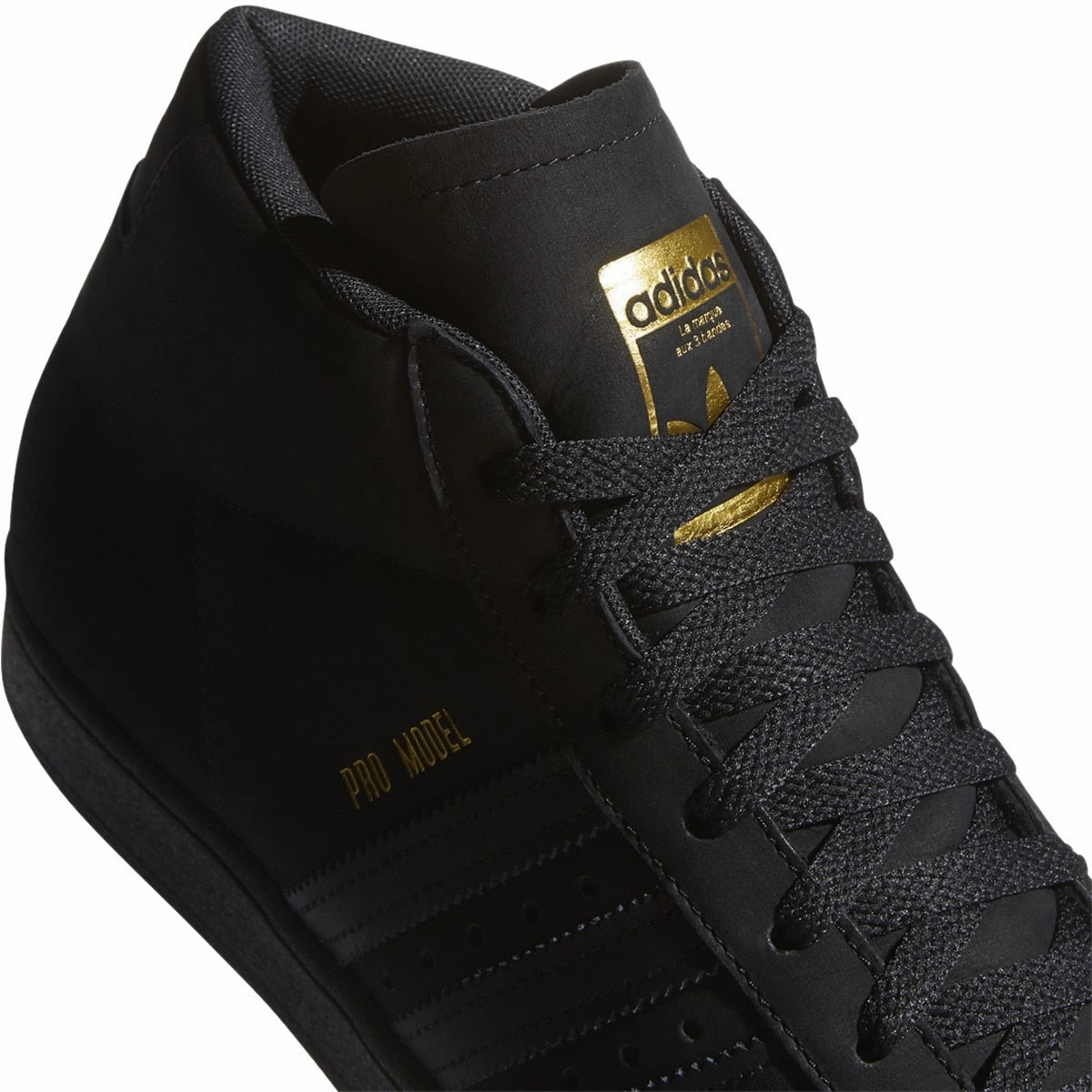 Adidas Pro Model Skate Shoe - Black/Gold/White Stussy Shoes Adidas