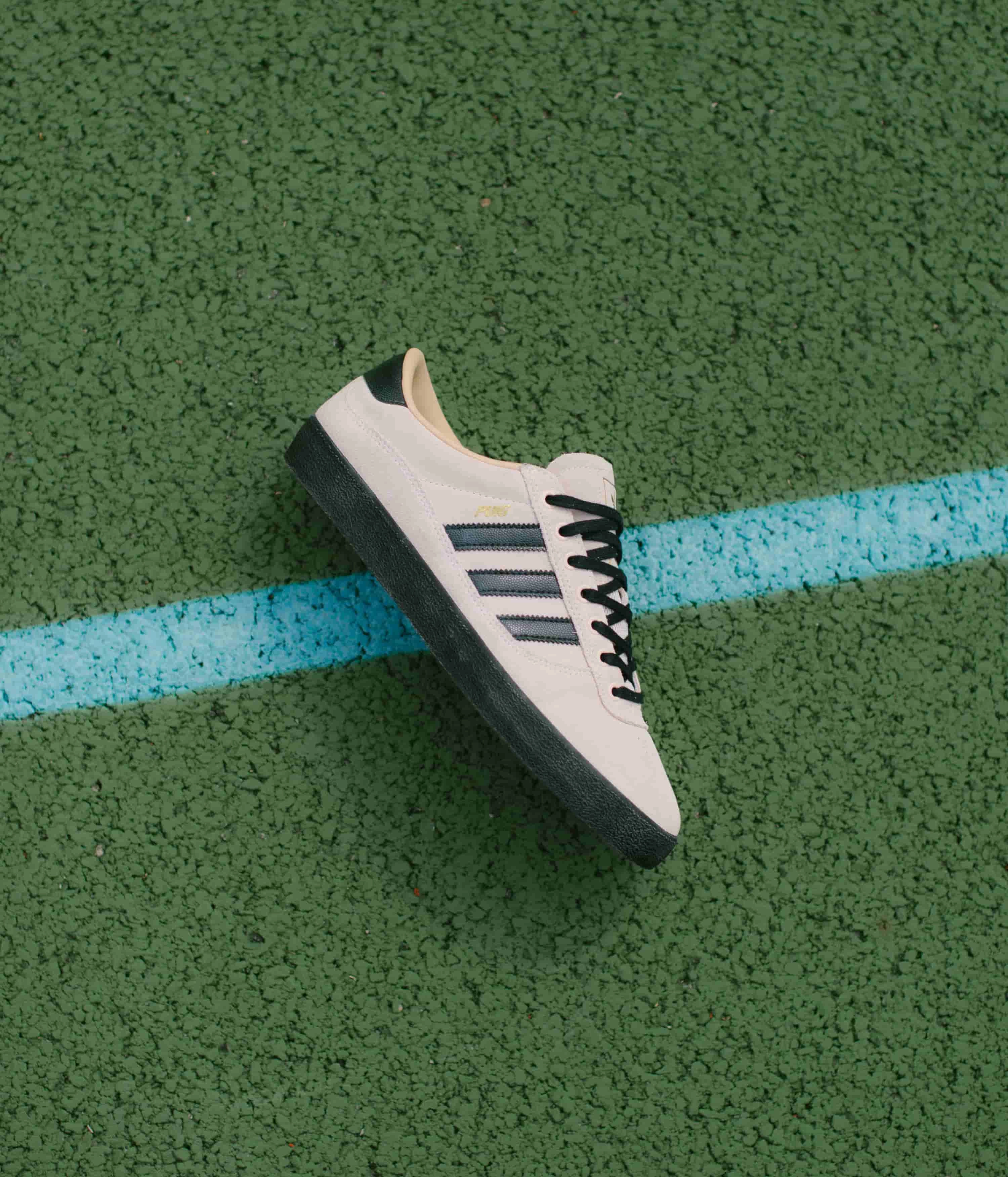 Adidas Puig Indoor Shoes - Wonder Quartz / Core Black / Chalk White Adidas Courtjam Tennis Shoes