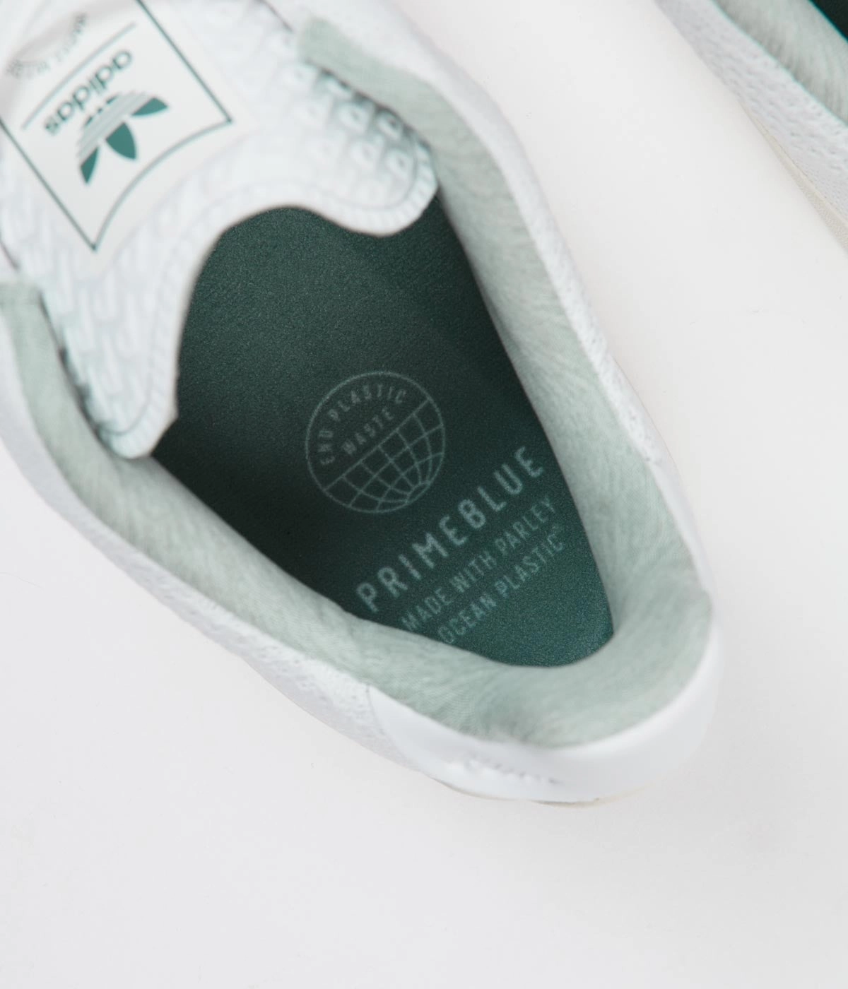 Adidas Puig Primeknit Primeblue Shoes - FTWR White / Hazy Emerald / Hazy Green Sambas Adidas Shoes