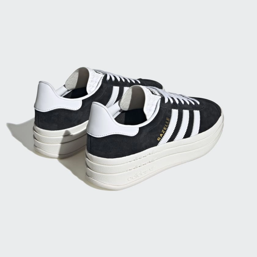 Adidas "Gazelle Bold" Women's Sneakers - Black / Cloud White / Core White - Excluded from the Free Shipping offer. Adidas Shoe Styles