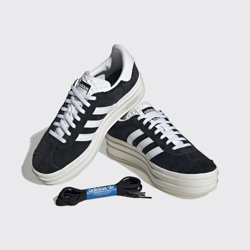 Adidas "Gazelle Bold" Women's Sneakers - Black / Cloud White / Core White - Excluded from the Free Shipping offer. New Adidas Basketball Shoes
