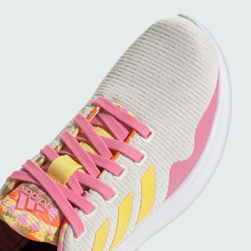 Adidas Running Shoes Cushioning Reviews Adidas "Puremotion 2.0" Women's Sneakers - Pink/Yellow/White