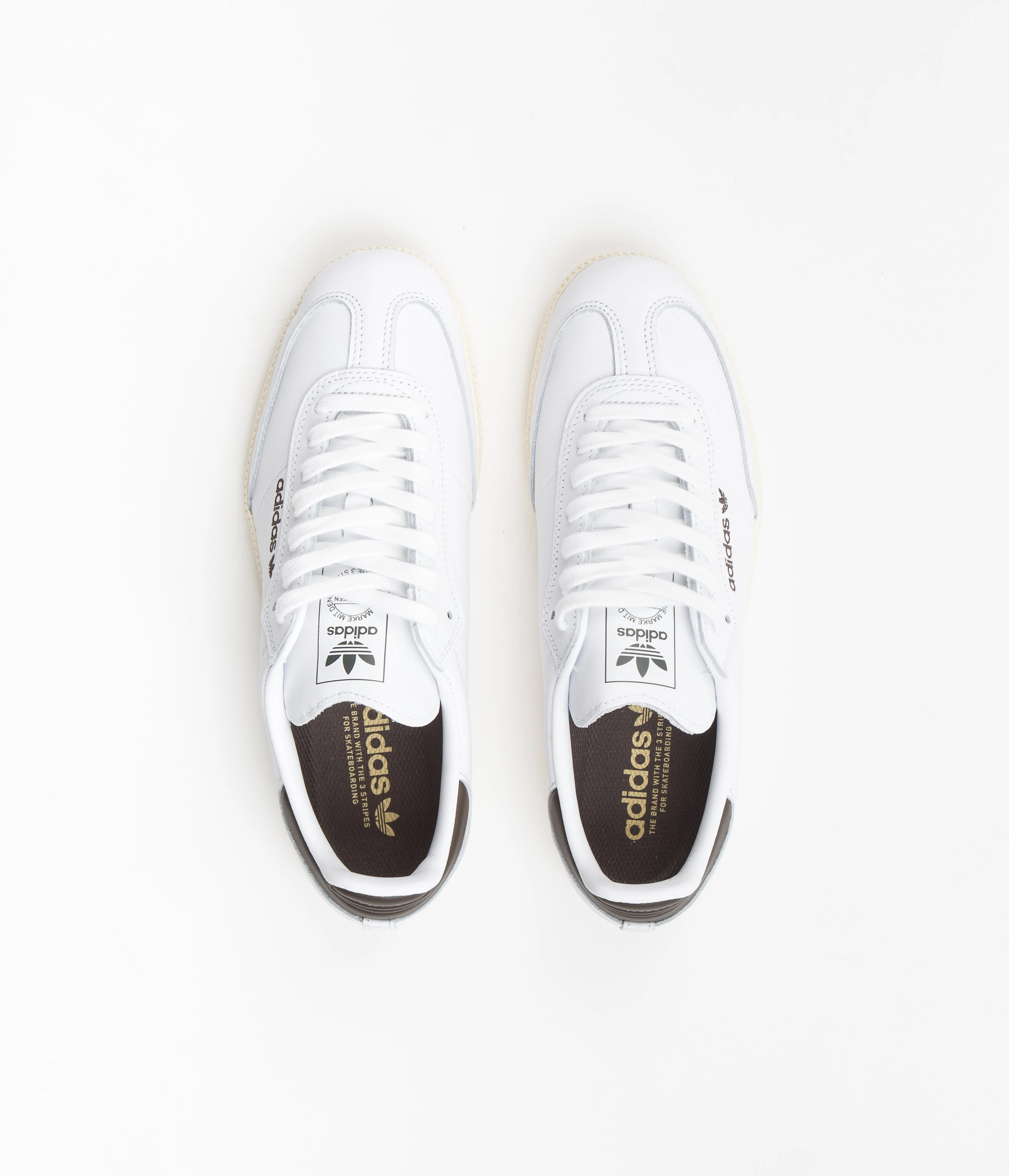 Adidas Samba ADV Shoes - FTWR White / FTWR White / Shadow Olive Adidas 22yds Boost Cricket Shoes