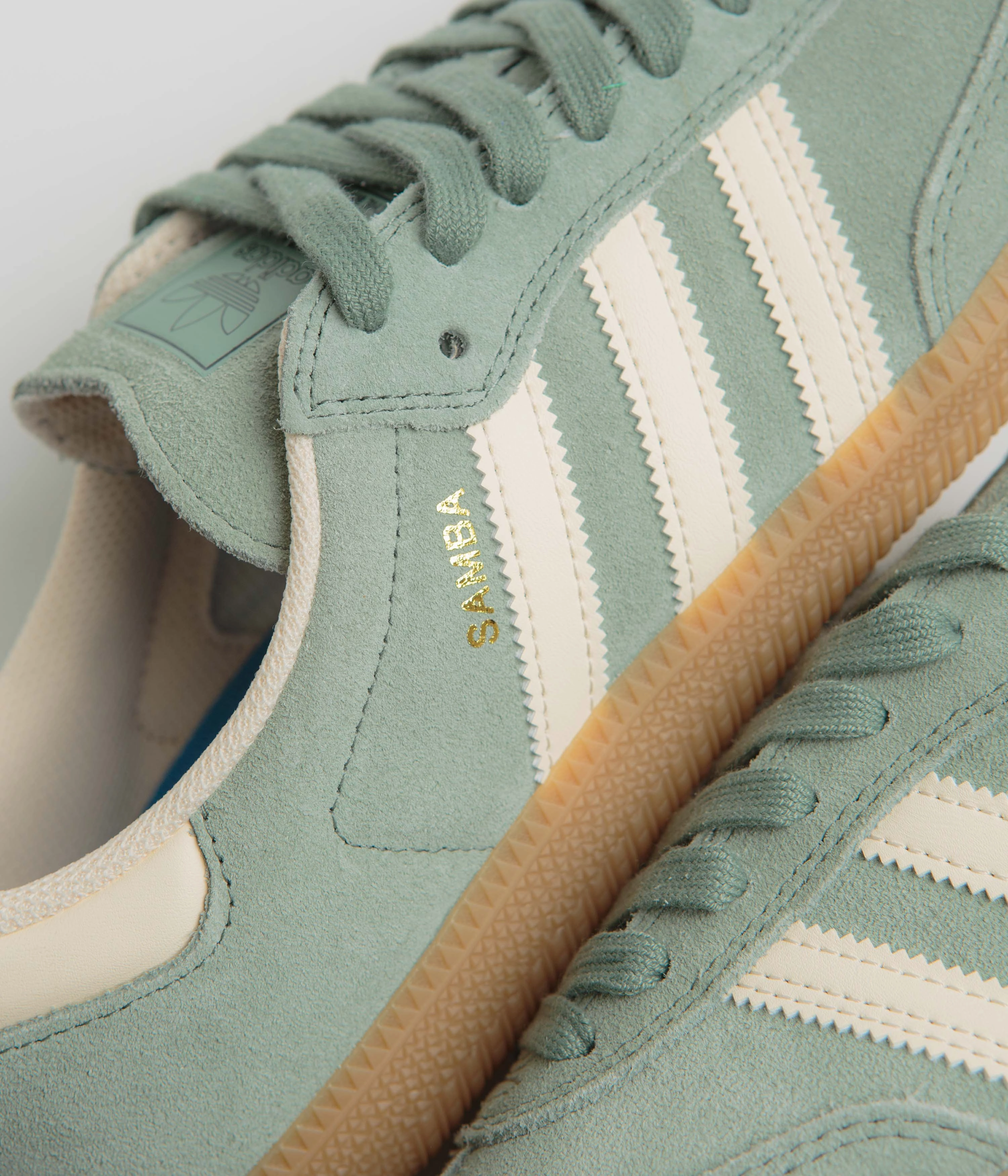 Adidas Shoes Size Guide Adidas Samba ADV Shoes - Silver Green / Wonder White / Gold Metallic