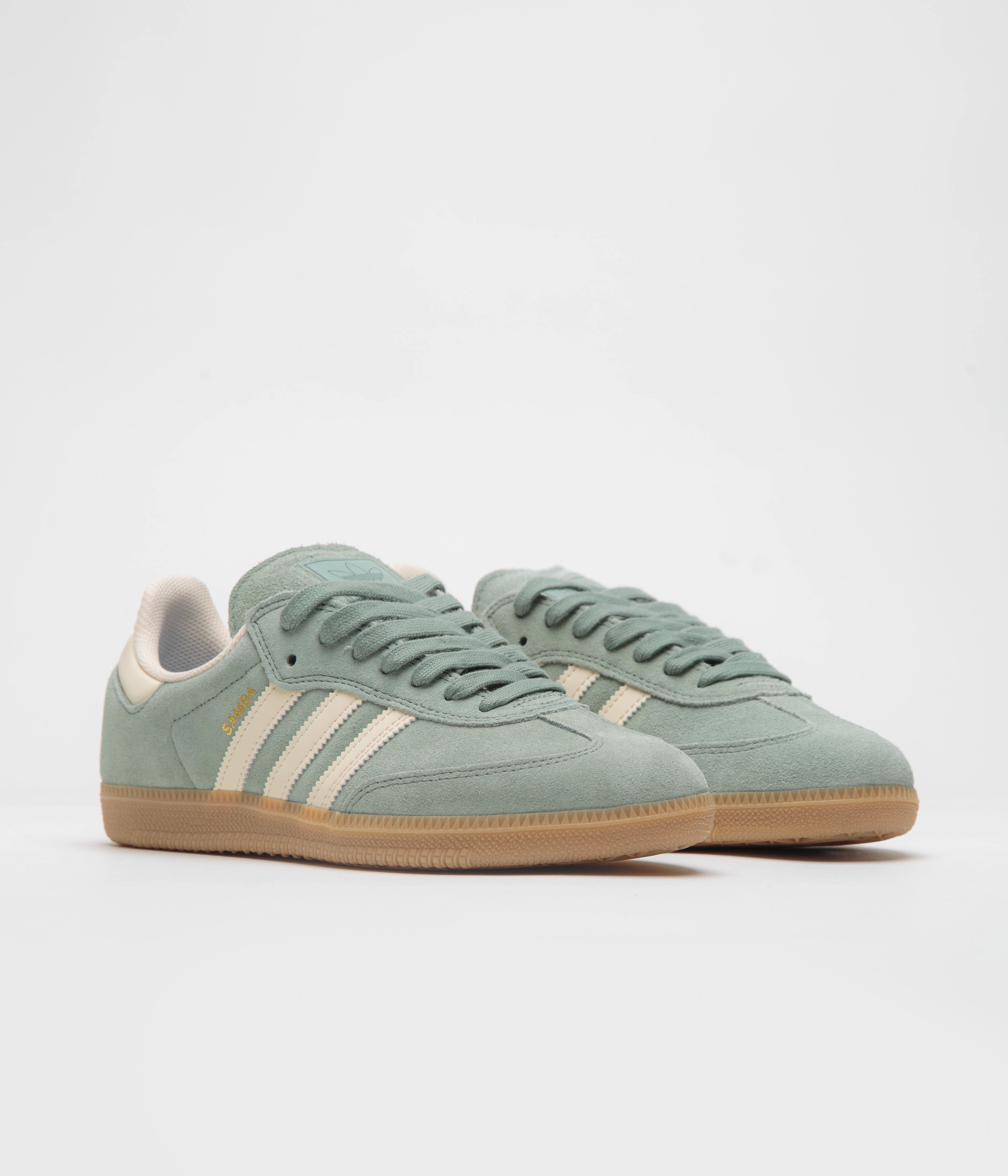 Adidas Samba ADV Shoes - Silver Green / Wonder White / Gold Metallic Adidas Daily 3.0 Shoes