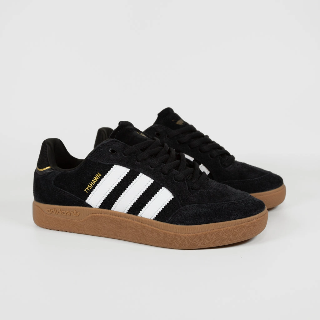 Running Adidas Sports Shoes Adidas Skateboarding - Tyshawn Low Pro Shoes - Core Black / Footwear White / Gold Metallic / Gum