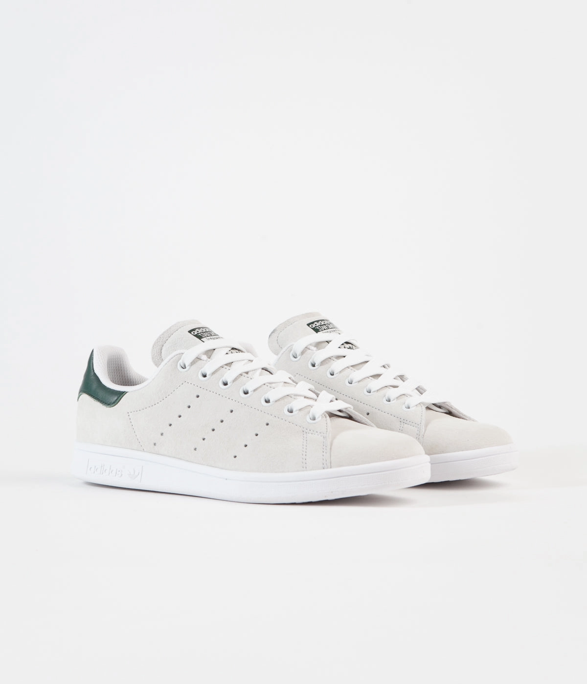 Adidas Stan Smith Adv Shoes - Crystal White / Mineral Green / White Adidas Heart Shoes