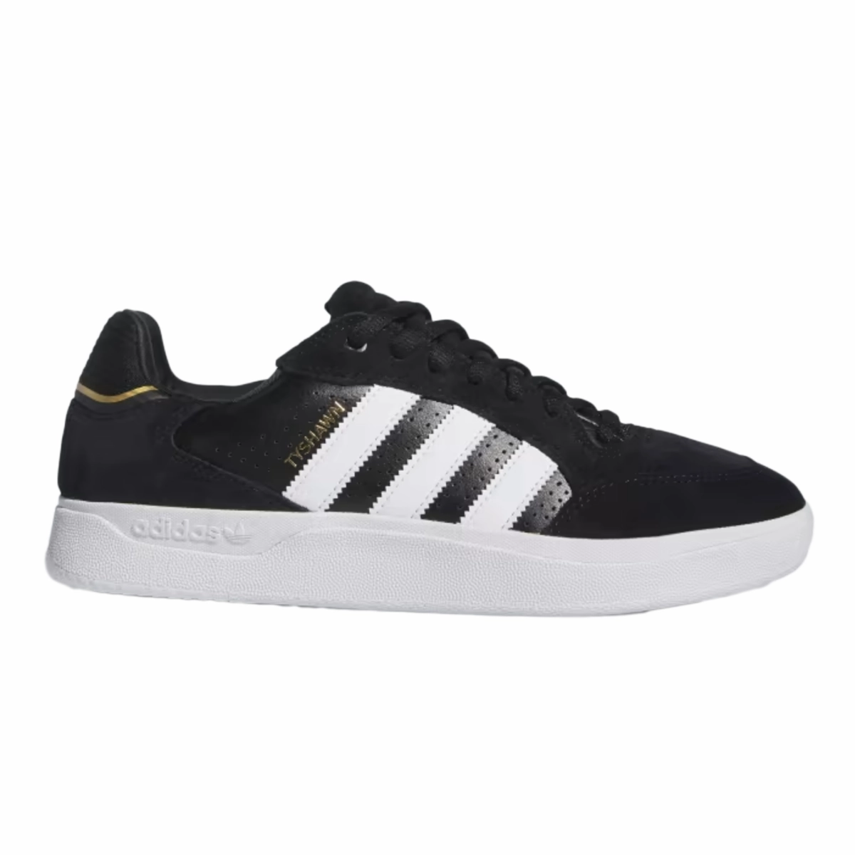 Adidas Tyshawn Remastered Shoes - Core Black/Cloud White/Gold Metallic Adidas Disney Shoes