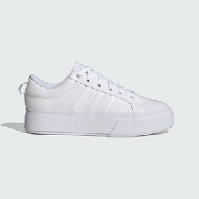 Adidas Women's "Bravada 2.0" Platform Sneakers - Cloud White / Cloud White / Chalk White Adidas Originals Shoes Samba