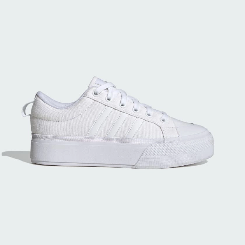 Adidas Harden Stepback 3 Basketball Shoe Adidas Women's "Bravada 2.0" Platform Sneakers - Cloud White / Cloud White / Chalk White